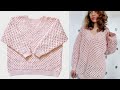 Comment faire un pull au crochet  toutes tailles  printemps t  tuto crochet facile gratuit 