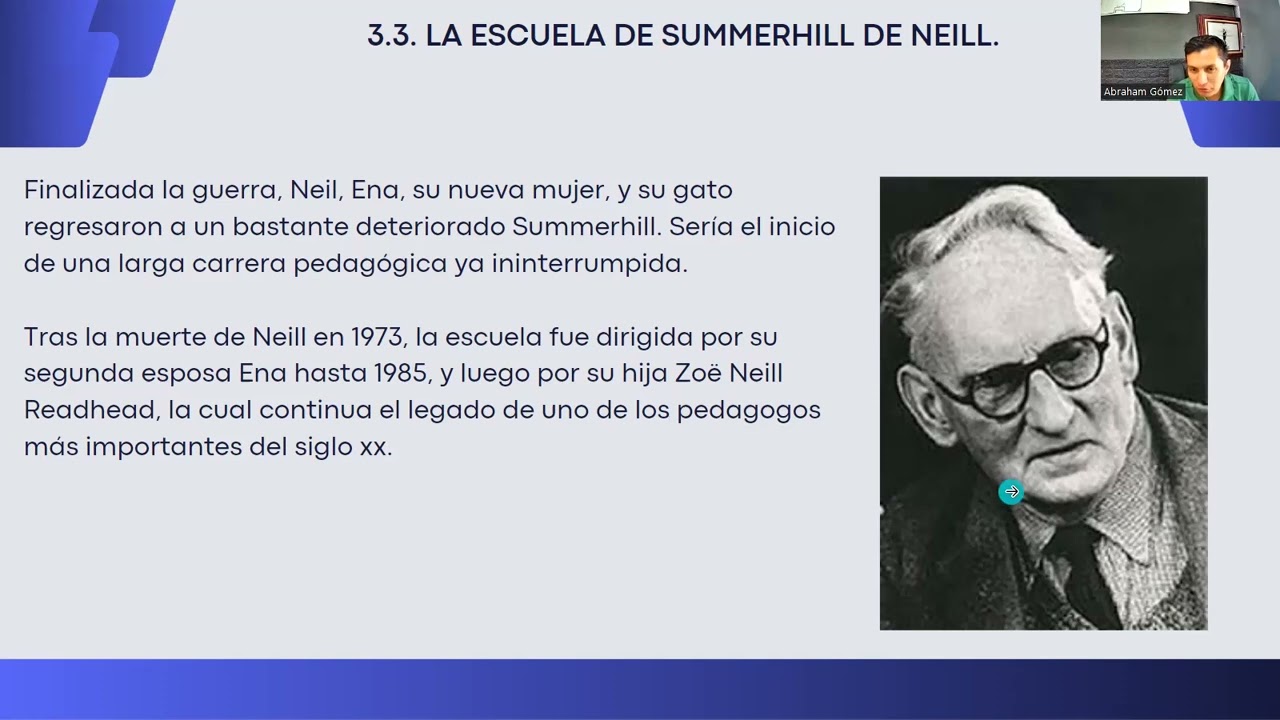 CLASE 8B1 GRABADA SUMMERHILL ALEXANDER S. NEILL MODELOS DE FORMACIÓN DOCENTE