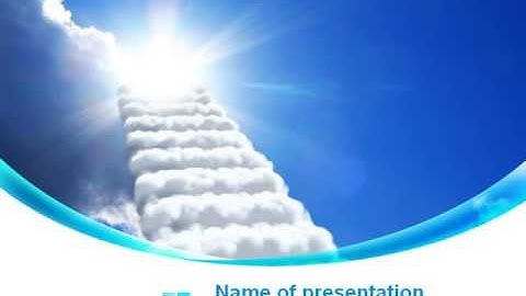 Heaven Ladder PowerPoint Template by PoweredTemplate.com