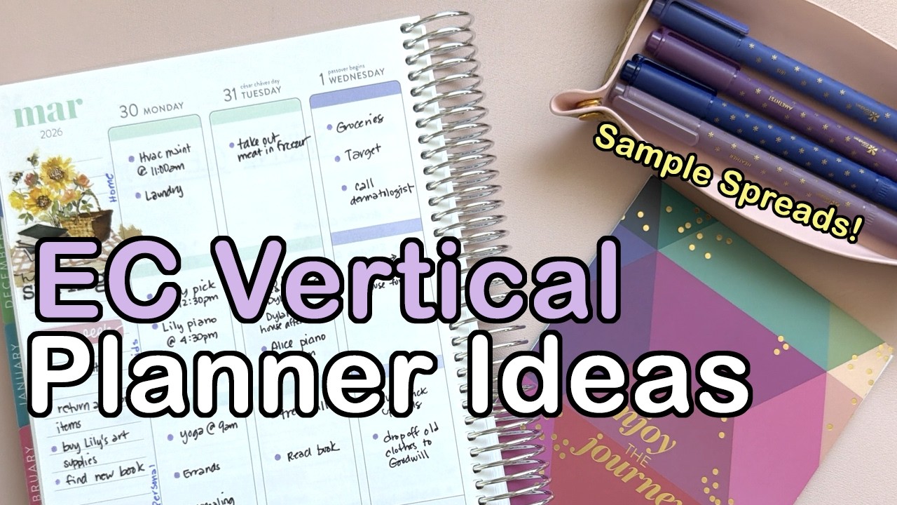 Erin Condren Vertical Planner Ideas | Sample Spreads + How to Use ...