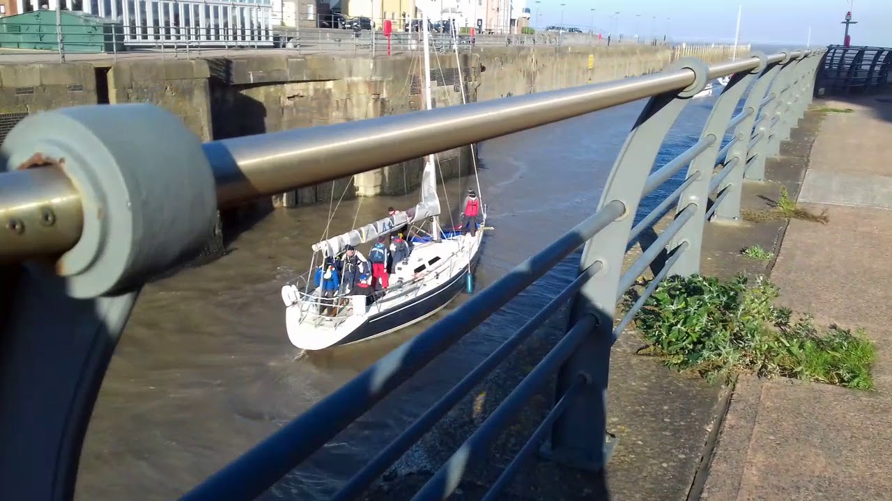Boats leaving portishead marina
