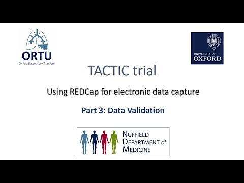 TACTIC trial - Data Validation in REDCap