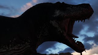 Scary Trex Image With Haunting Music