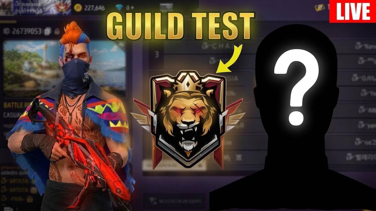 その他 T 🔴 FREE FIRE GUILD TEST LIVE 💥 CUSTOM CHALLENGE 4v4 😈 JOIN FAST