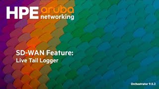 SD-WAN Feature: Live Tail Logger