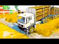 Truck vs Extreme Broken Road and Speed Bumps Ep 24 #mudrunner #spintires