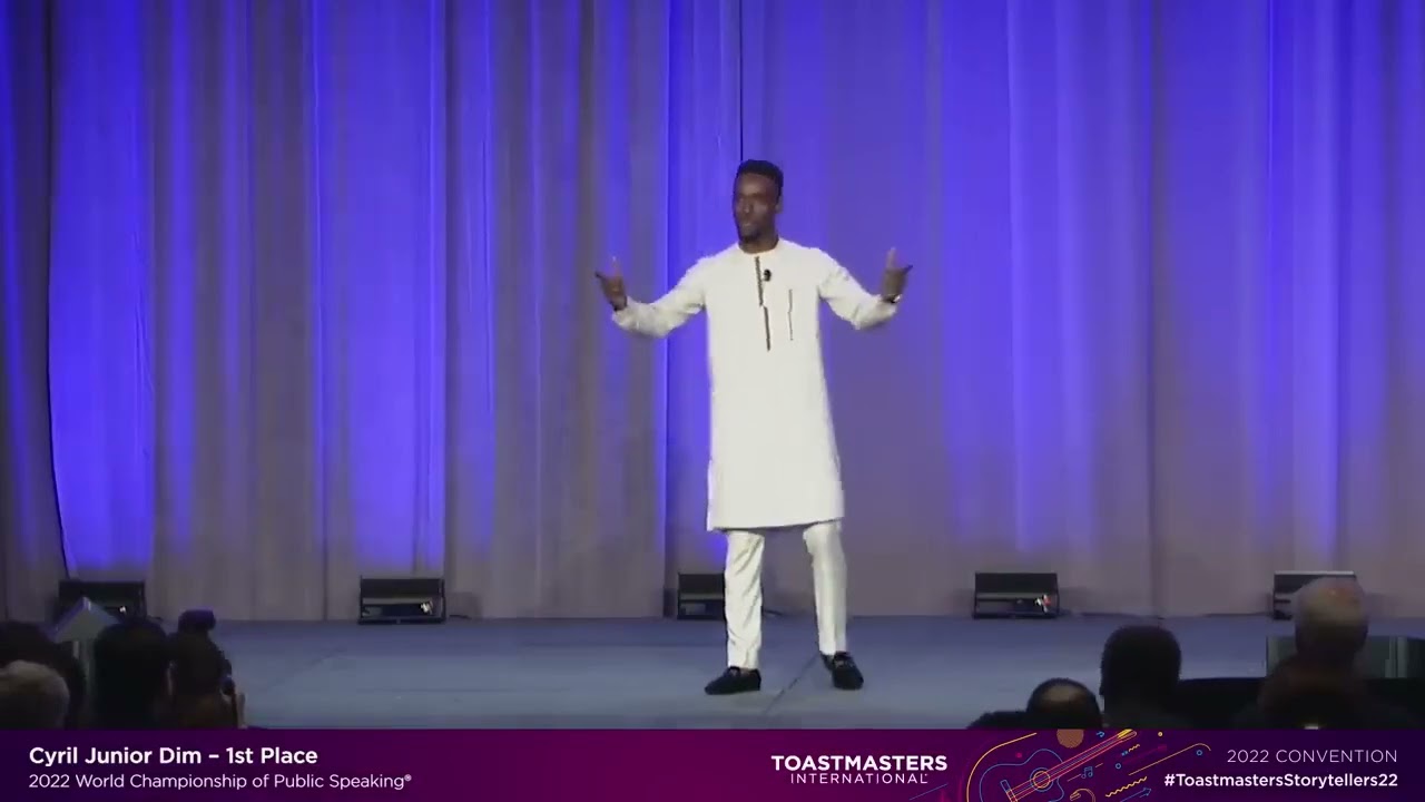 2022 Toastmasters World Champion of Public Speaking Cyril Junior Dim