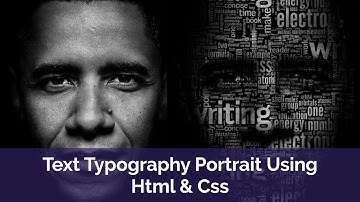 Portrait Text Typography Using HTML & CSS Tutorial