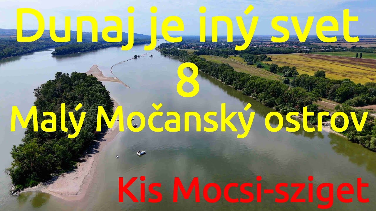 Dunaj je iný svet 8, Malý Močanský ostrov s plážami z vtáčej perspektívy  z dronu DJI Mini 4 Pro