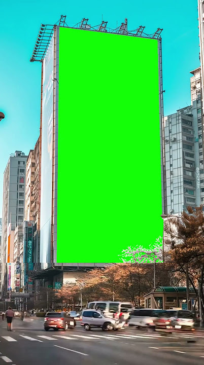 Billboard Sign Template green screen