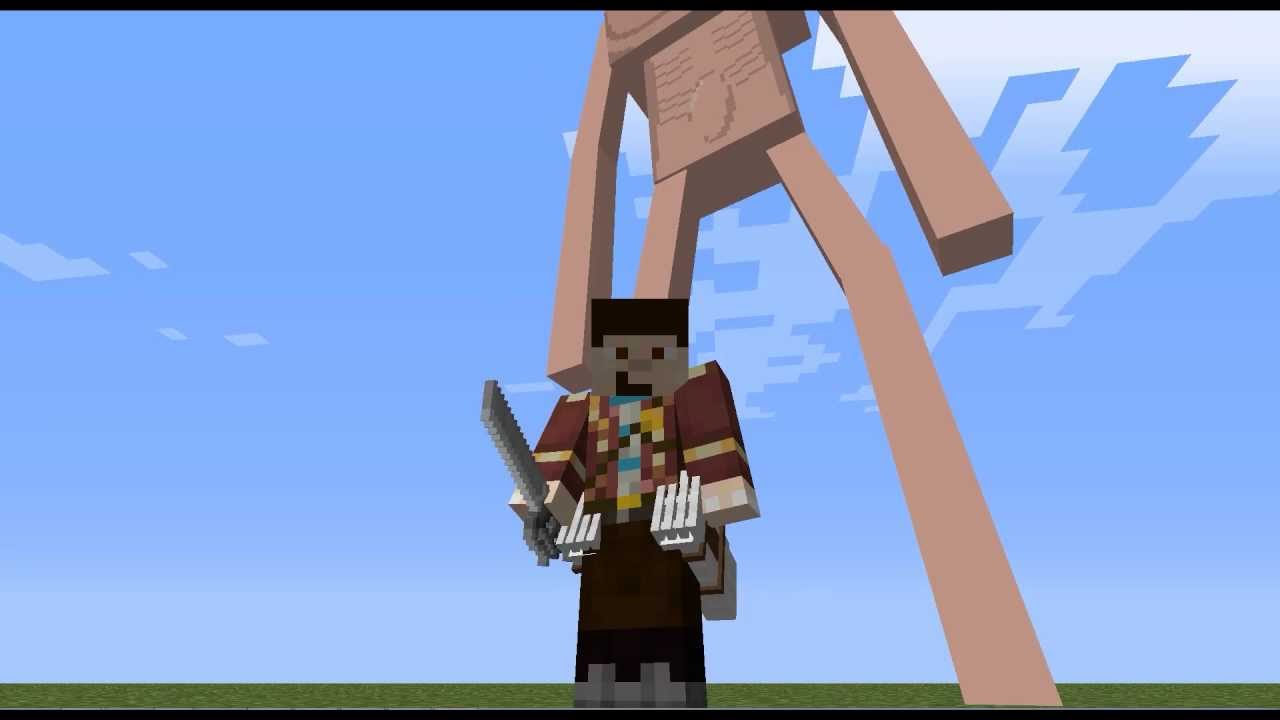 Minecraft 進撃の巨人ｍｏｄと 立体起動modの紹介 Attack On Titan Minecraft Youtube