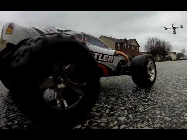 Traxxas Rustler Sidewinder 3 rainy day run!