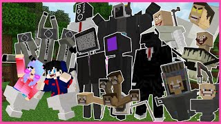 MineCraft มายคราฟเมื่อเราเจอ ไททัน TiTan TV Man หลายแบบ