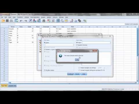 SPSS: Recoding a variable