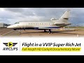 MEGA Falcon 900 intercontinental 3-Engine Private Jet: Ultimate Cockpit Movie AMS-Figari [AirClips]