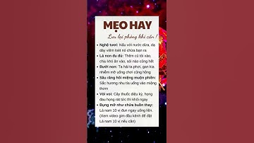 MẸO HAY LƯU LẠI PHÒNG KHI CẦN #meodangian #caythuocnamquy  #baithuocdangian #baithuochay