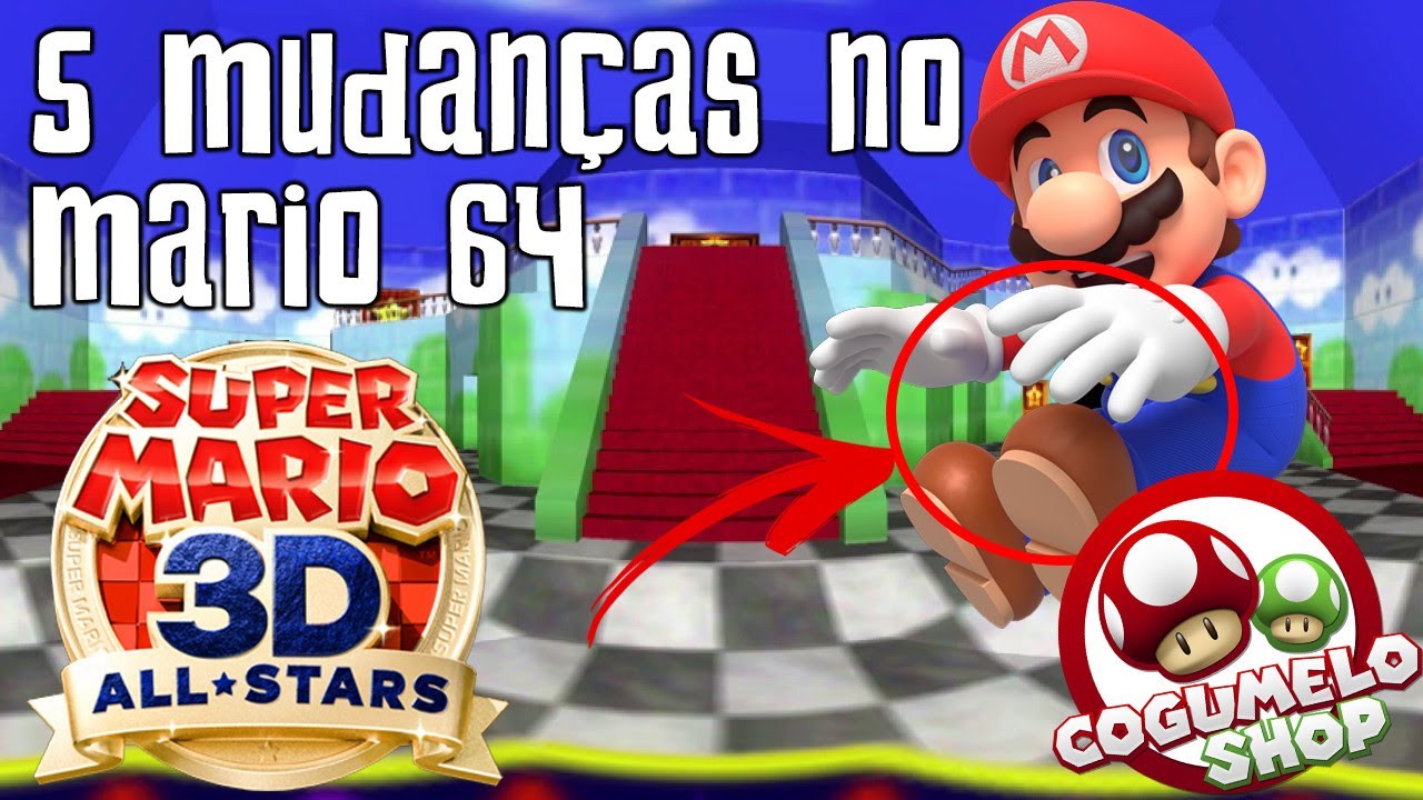 As 5 maiores DIFERENÇAS no MARIO 64 do SUPER MARIO 3D ALL-STARS