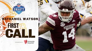 LB Nathaniel Watson gets The Draft Call at No. 206 Overall | Cleveland Browns