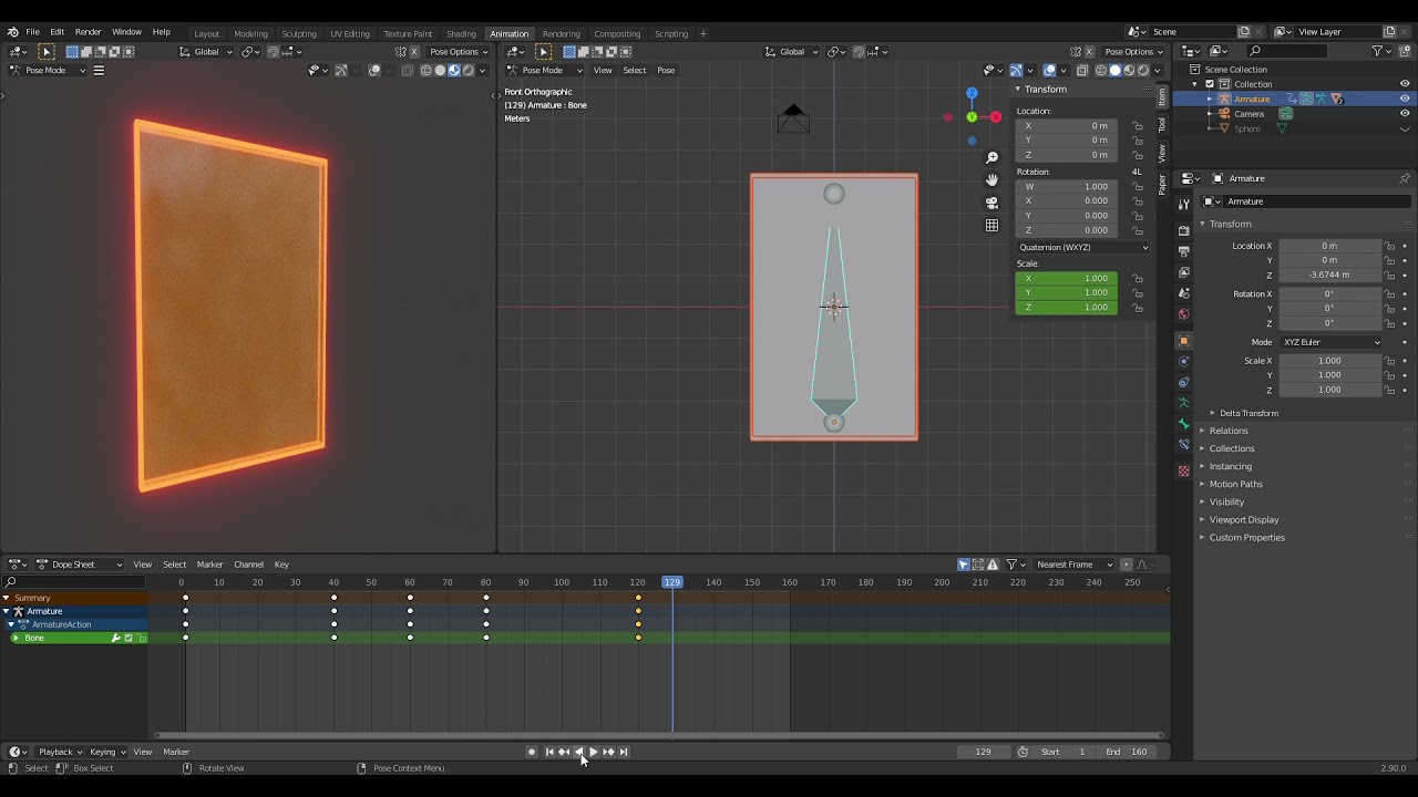 Loki TVA portal  blender anime test