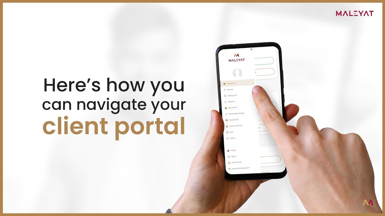 How to navigate through client portal on Maleyat