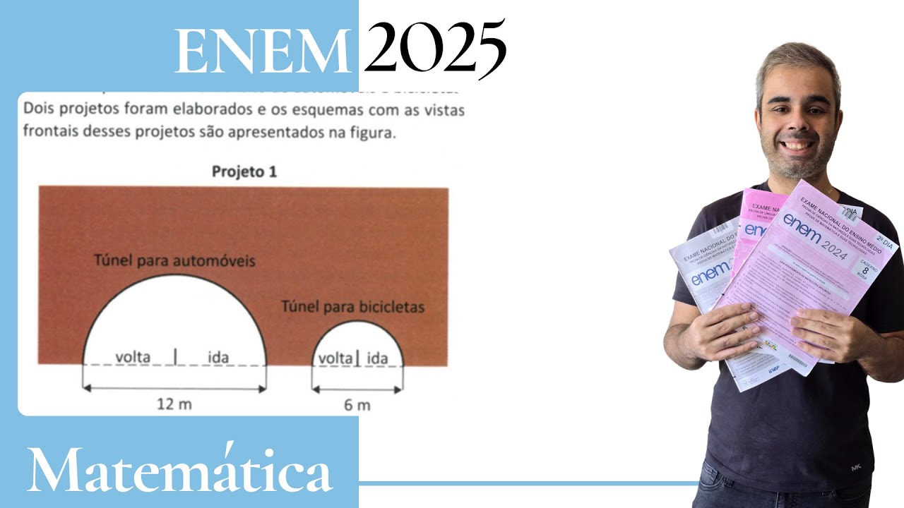 ENEM 2025 - Em uma cidade, será construído um túnel que atravessa uma montanha para facilitar o
