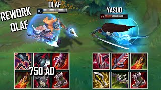 REWORK OLAF vs YASUO FULL BUILD FIGHTS & Best Moments!