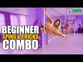 POLE DANCE SPINS & TRICKS COMBINATION [ PART 2 of Beginner Tutorial ]