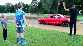 SHE BURIED THE TRUCK!!