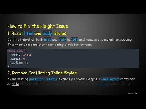 Fixing Unexpectedly Short PageLayout Height in OOjs-UI