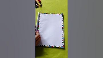 Border Designs || Assignment, Project, Notebook Cover Page Design #Shorts #art #trending