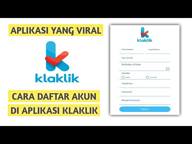 Cara Daftar Akun Klaklik Dan Menggunakan Aplikasi Klaklik | How To Sign Up Klaklik Account class=