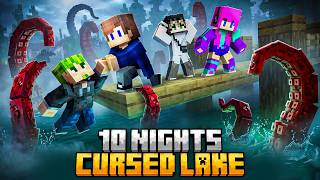 WE SURVIVED 10 NIGHTS ON A CURSED LAKE IN MINECRAFT!