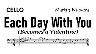 Each Day With You Cello Sheet Music Backing Track Partitura Martin Nievera