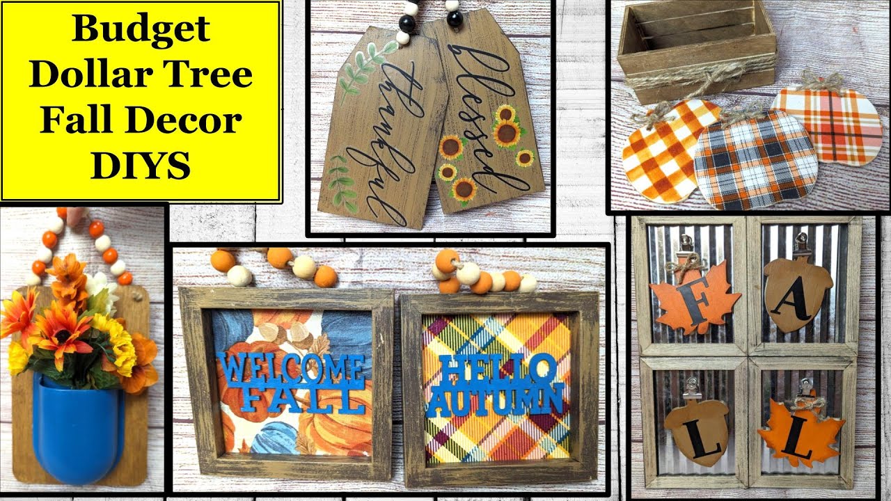 DOLLAR TREE BUDGET FALL DECOR DIYS | Dollar Tree DIY | High End ...