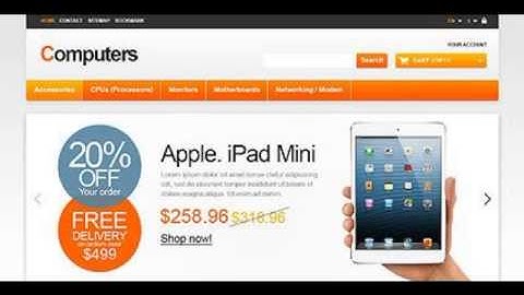 Preview White Computer Store PrestaShop Theme by Hermes Pr