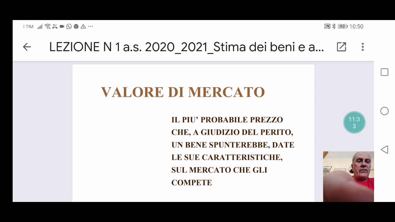 Lezione 1 Stima dei beni economici e aspetti economici