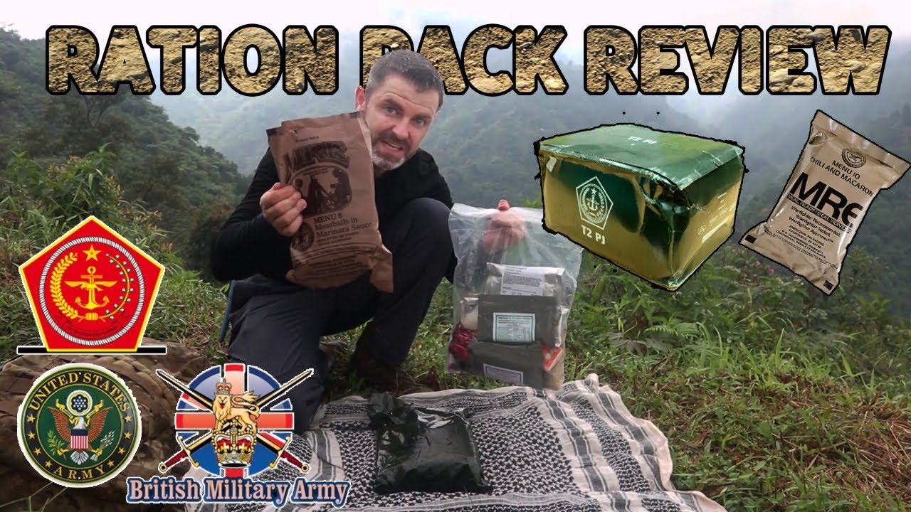 INDONESIAN 🇮🇩 BRITISH 🇬🇧 AMERICAN 🇺🇸 ARMY RATION PACK REVIEW 💂🏼 REVIEW RANSUM TENTARA