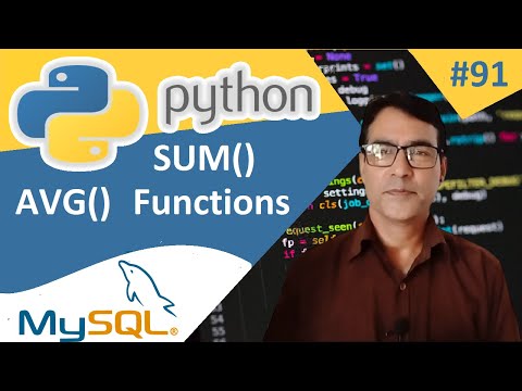 sum() and avg() function in Python MySQL | Python with MySQL | Python tutorial for beginners - 91