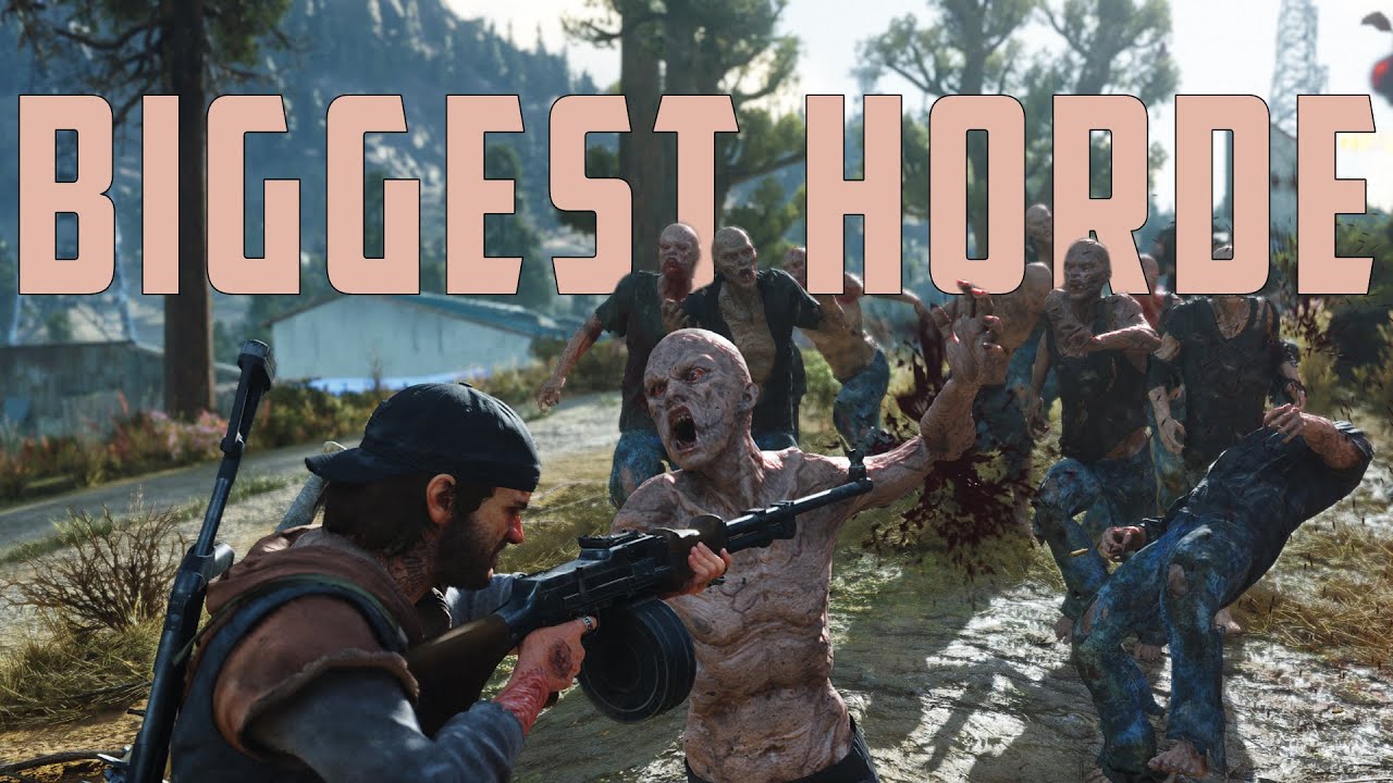 The Old Sawmill Horde, the Biggest Zombie Horde in Days Gone (4K 60fps & no HUD Gameplay)