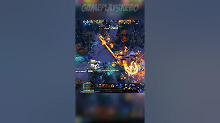 Dota 2 Madness: Witness the Power of Warlock’s Golem Rampage! #dota2 #shorts