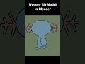 My first 3D model in blender #pokemon #blender #3d #shorts