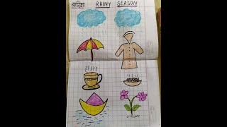 Rainy Season for Kindergarten | बारिश का मौसम | Things we see in Rainy Season