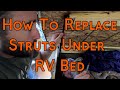 Camper/RV Bed Strut Replacement - How To Replace Struts For Under Bed Storage In Your RV