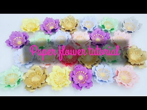 Paper flower tutorial by SaCrafters