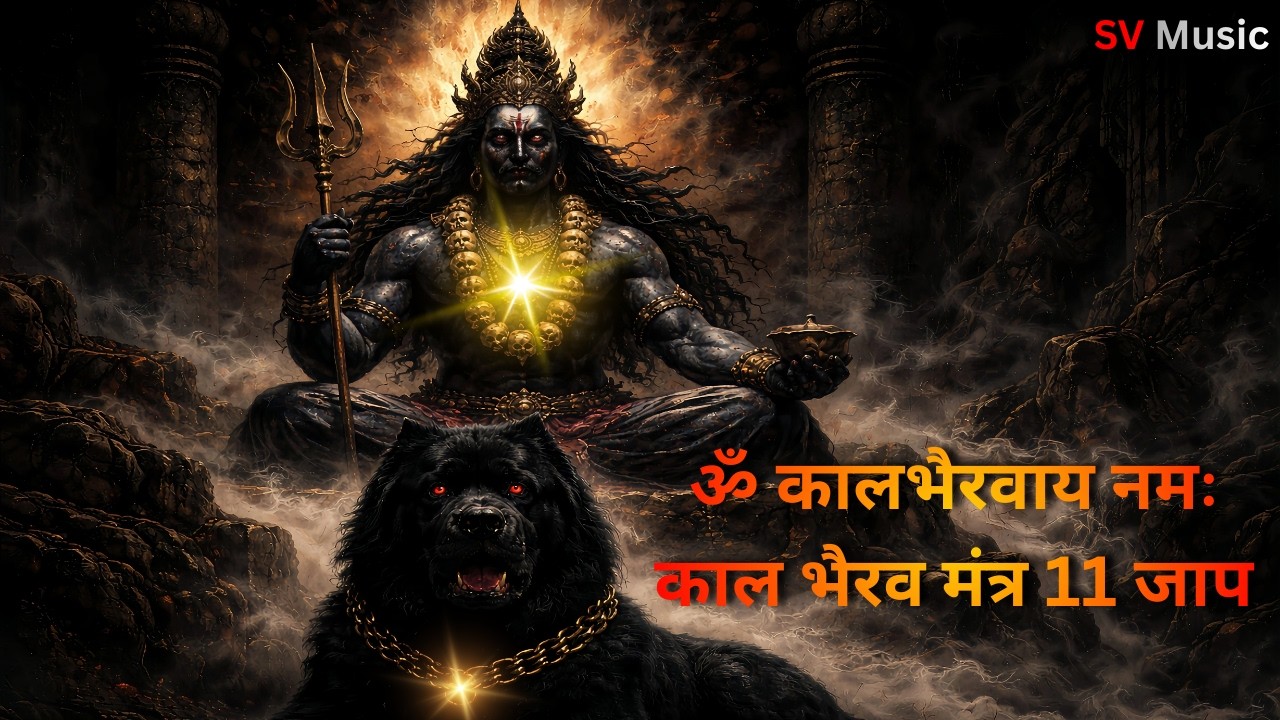 ॐ कालभैरवाय नमः | काल भैरव मंत्र 11 जाप | Powerful Kaal Bhairav Mantra | SV Music Official (Bhakti)