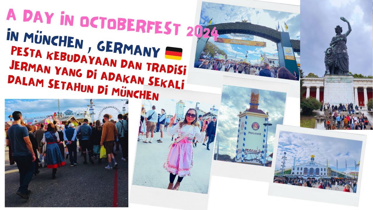 A day in Octoberfest München Germany. Party traditional dan kebudayaan orang Jerman di Bayern