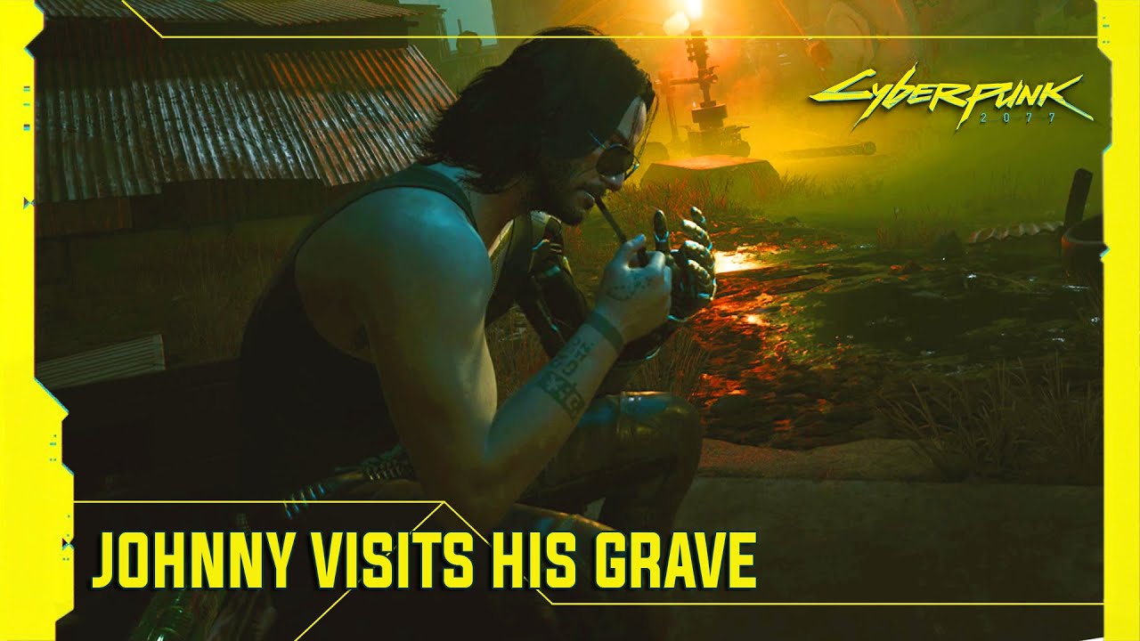 Cyberpunk 2077 Johnny Silverhand Visits His Grave YouTube