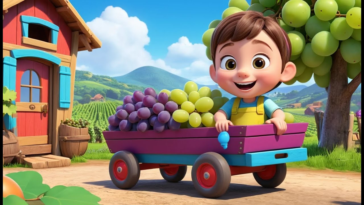 Grape Train Song – Count the Purple Wagons! | Fun Kids Nursery Rhyme ...