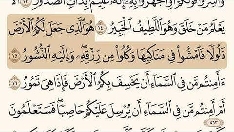 سورة الملك (١٣-١٩)