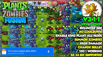 PvZ (Plant vs Zombies) Fusion English MOD v3.1.1 | UNLOCK ALL Stage, Plants | LATEST TERBARU VERSION
